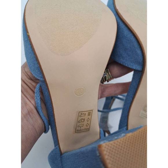 READ Cape Robbin Boho Western Denim Patches block high heel pointy toe Shoes 10 - Picture 11 of 11